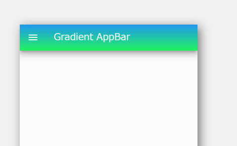 AppBarの背景をグラデーションにする